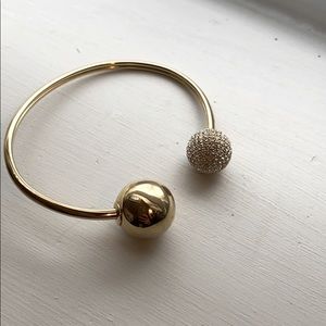MK gold ball open bracelet